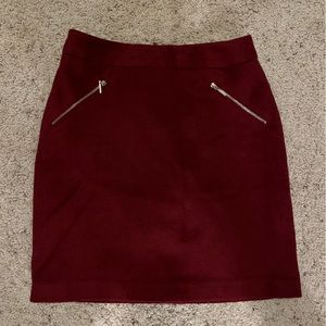 Maroon Mini Skirt